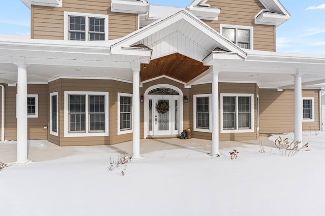 120 Bradbury Rd, Fort Kent, ME 04743 - view of snow covered property entrance