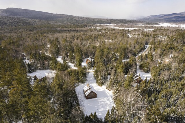 aerial view with a mountain view