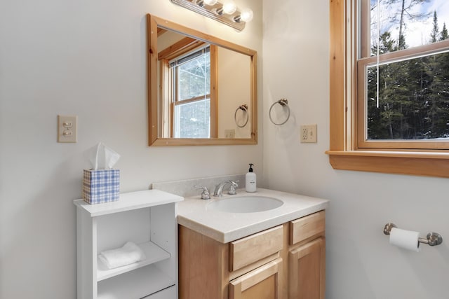 bathroom featuring vanity