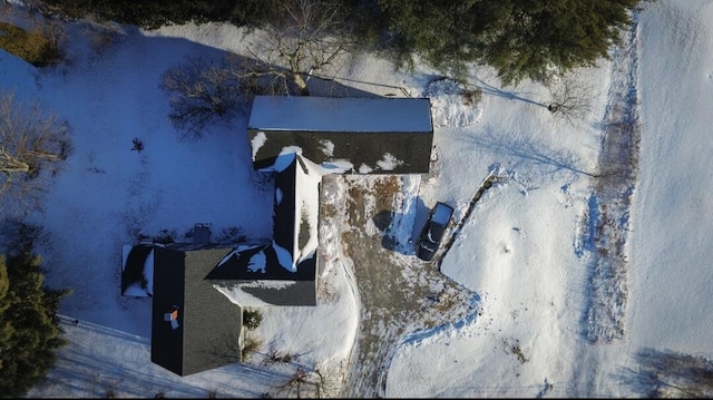 view of snowy aerial view