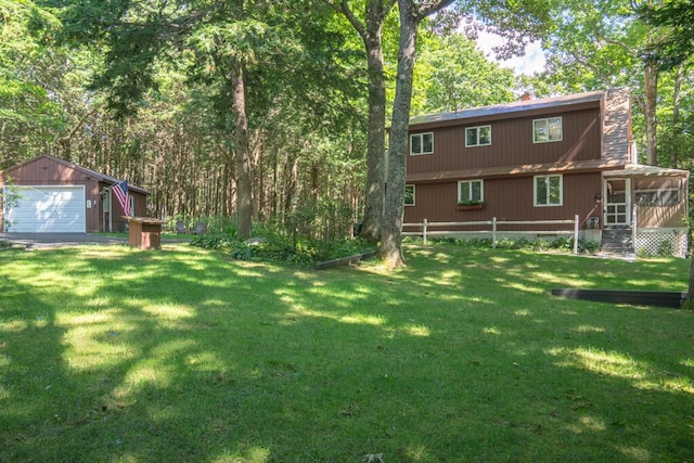 417 Middle Rd, Falmouth, ME 04105 - view of yard with an outbuilding and a detached garage