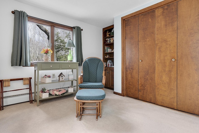 417 Middle Rd, Falmouth, ME 04105 - sitting room featuring a baseboard radiator and carpet