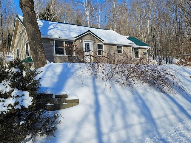 view of single story home