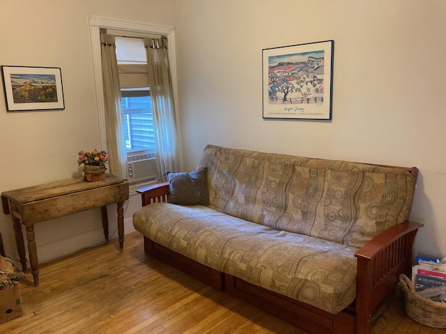 living room featuring light hardwood / wood-style floors