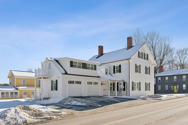 view of front facade with a garage