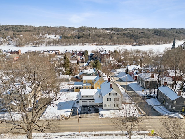 view of snowy aerial view