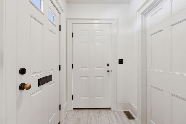 entryway featuring light wood-type flooring