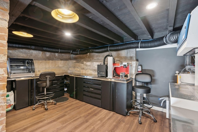 interior space with light wood-type flooring