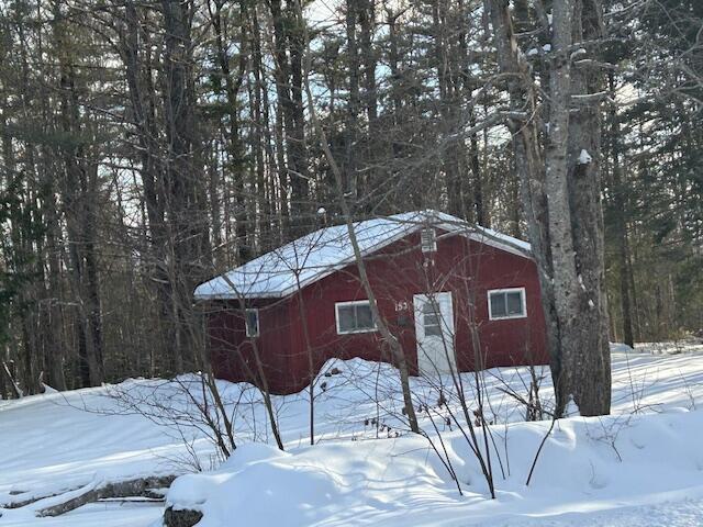 view of snow covered structure