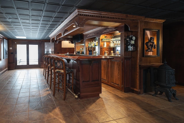 view of bar