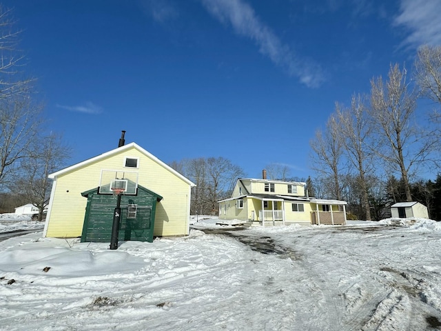 exterior space featuring covered porch