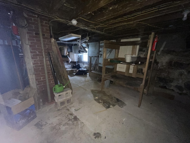 view of basement