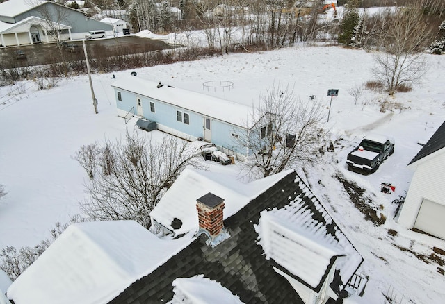 view of snowy aerial view