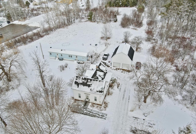 view of snowy aerial view