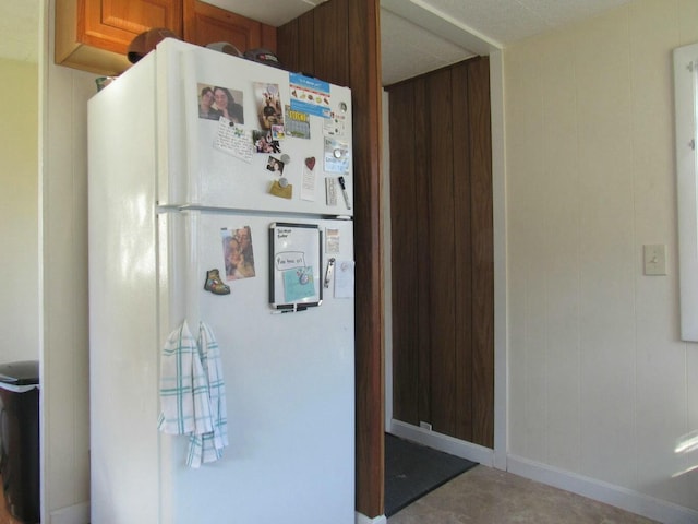 kitchen featuring white refrigerator