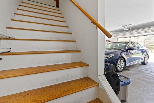 stairs with carpet floors