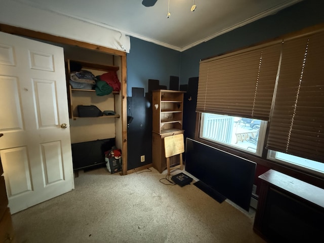 bedroom featuring ornamental molding