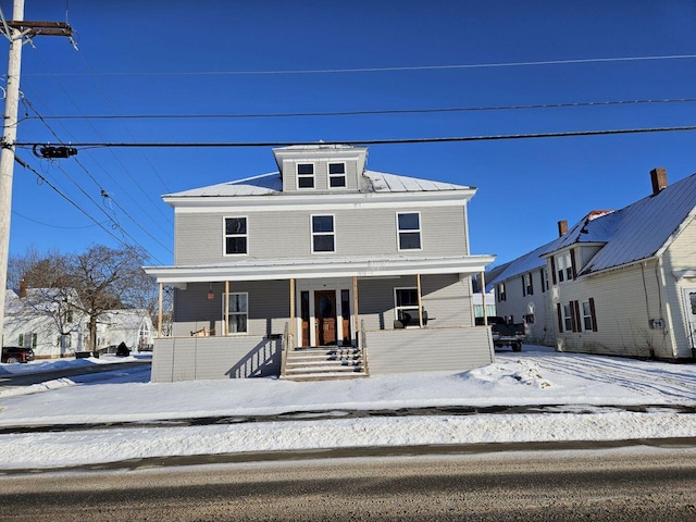 front of property with a porch