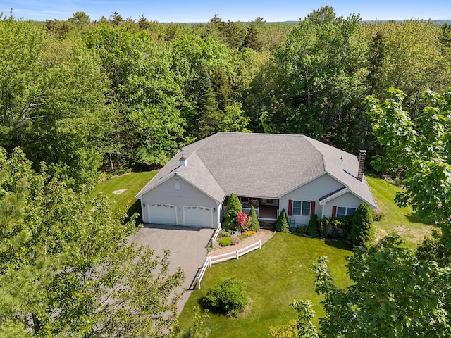 18 Patricia Ln, Saint George, ME 04859 - view from above of property with a forest