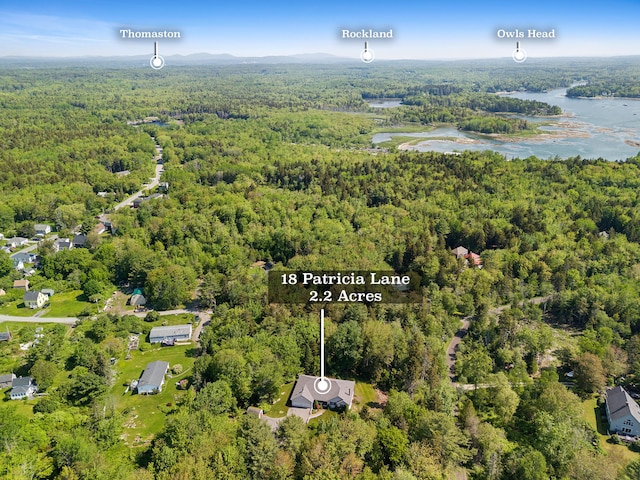 18 Patricia Ln, Saint George, ME 04859 - aerial view of property's location with a forest