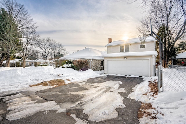 view of property with a garage