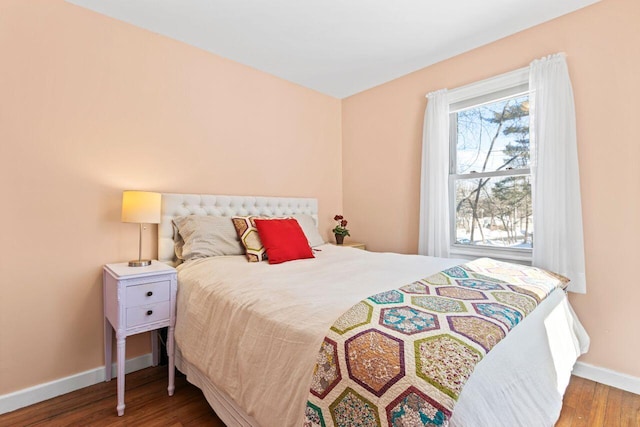 bedroom featuring hardwood / wood-style floors