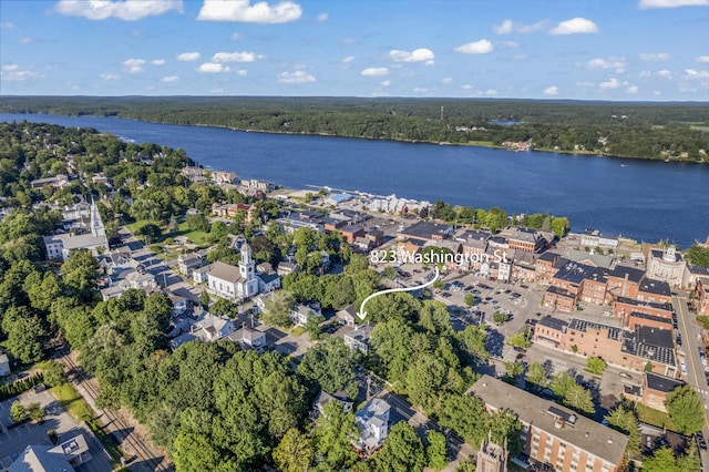 823 Washington St, Bath, ME 04530 - aerial view featuring a water view