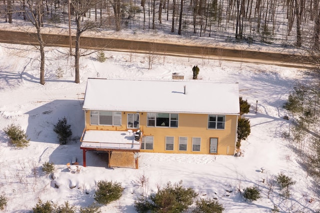 view of snowy aerial view