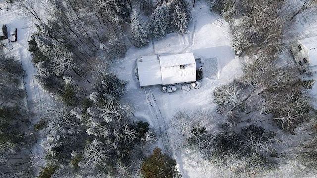 view of snowy aerial view