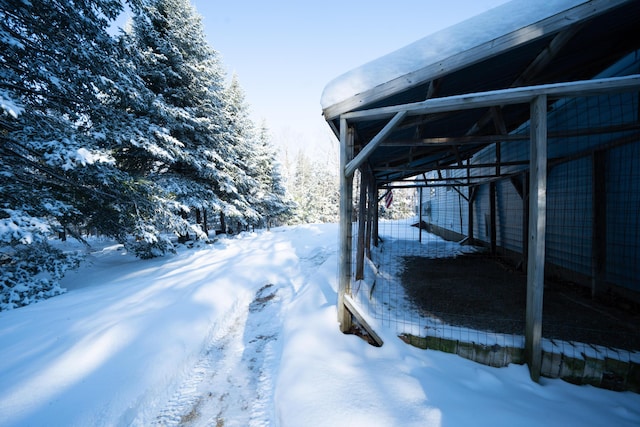 view of snowy yard