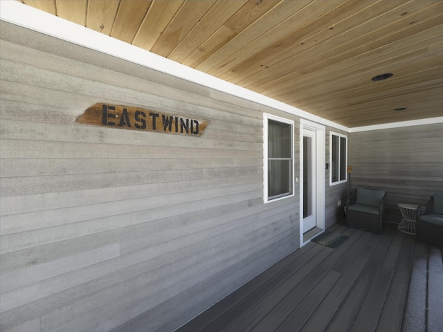 view of wooden deck