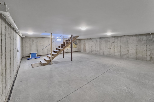 view of basement