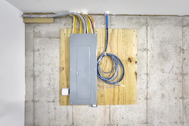 utility room with electric panel