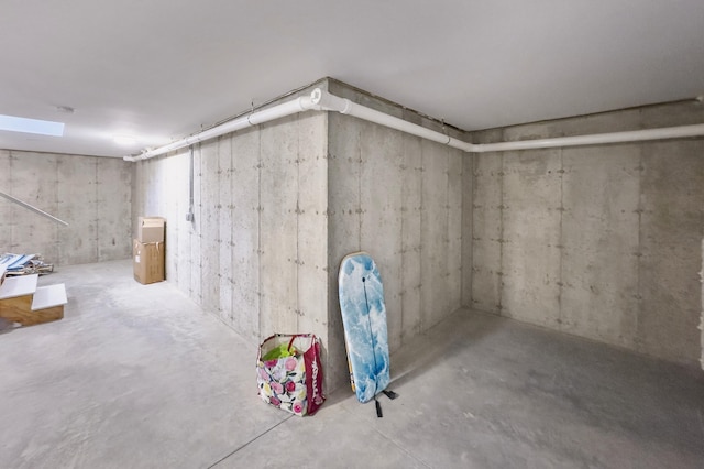 view of basement