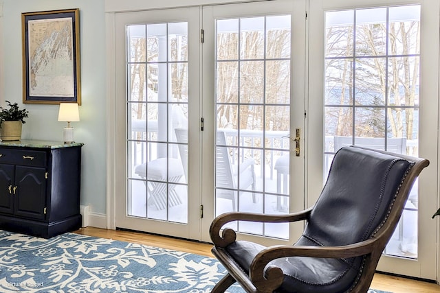 entryway featuring light hardwood / wood-style flooring