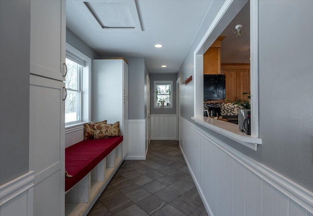 mudroom featuring a wealth of natural light