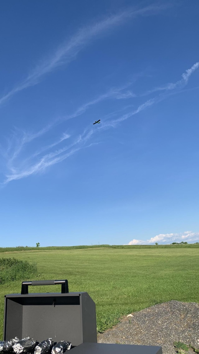 exterior space with a rural view