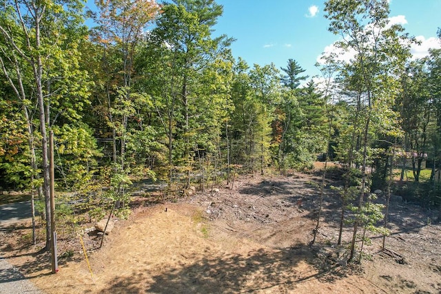 view of landscape with a forest view