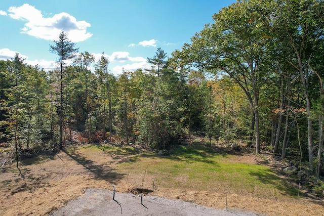 view of landscape featuring a view of trees