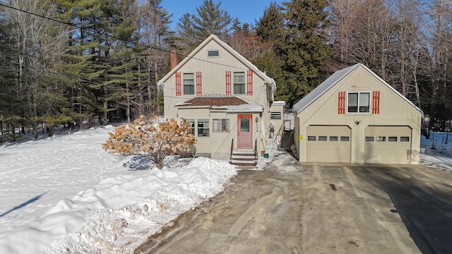 view of property with a garage