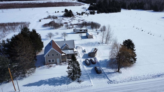 view of snowy aerial view