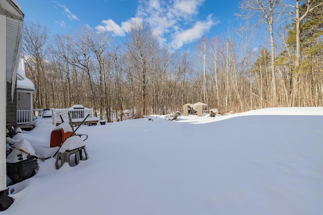 view of snowy yard