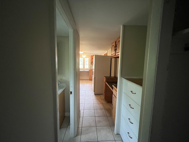 83 River Rd, Hiram, ME 04041 - hall with light tile patterned flooring