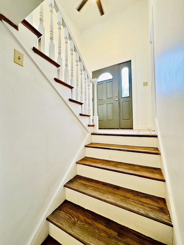 view of stairway