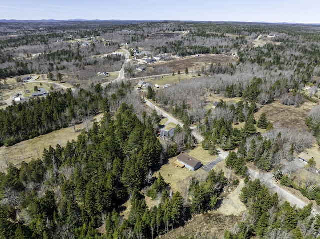 bird's eye view with a forest view