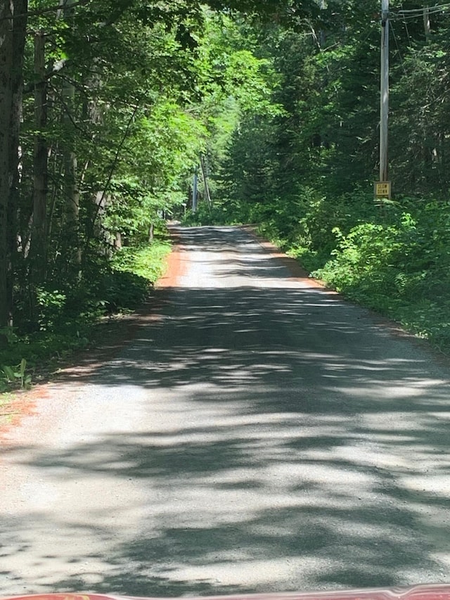 26 Townsend Ln, Boothbay, ME 04537 - view of street with a wooded view