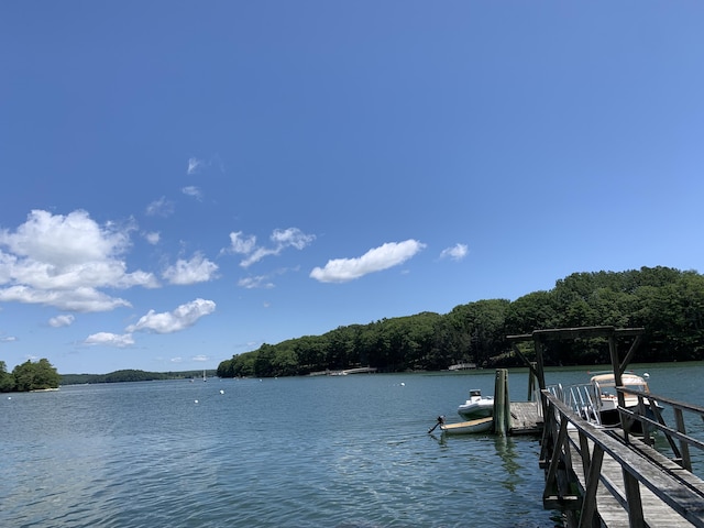 26 Townsend Ln, Boothbay, ME 04537 - dock area with a water view and a wooded view