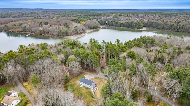 26 Townsend Ln, Boothbay, ME 04537 - aerial view featuring a water view and a view of trees