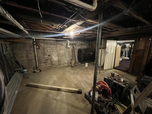 view of basement