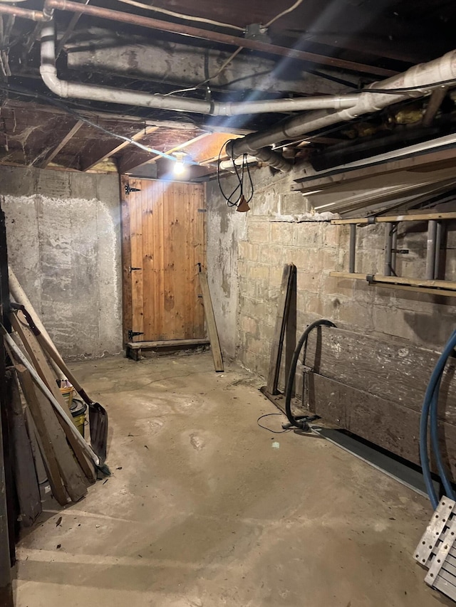 view of basement
